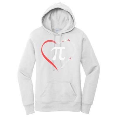 Pi Day Love Is Like Pi Valentines Math Teacher Women's Pullover Hoodie