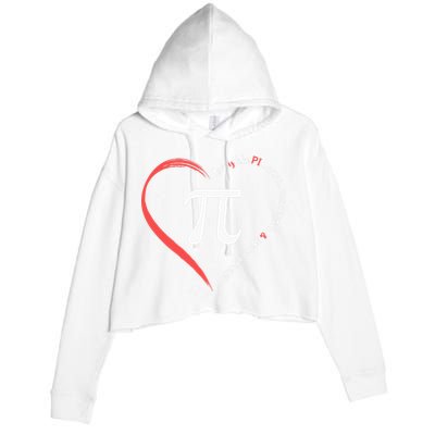 Pi Day Love Is Like Pi Valentines Math Teacher Crop Fleece Hoodie