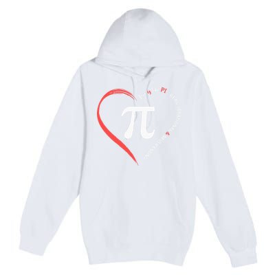 Pi Day Love Is Like Pi Valentines Math Teacher Premium Pullover Hoodie