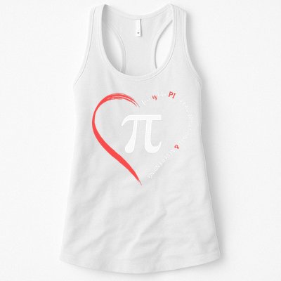Pi Day Love Is Like Pi Valentines Math Teacher Womens Tank Top
