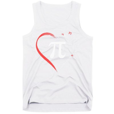 Pi Day Love Is Like Pi Valentines Math Teacher Tank Top