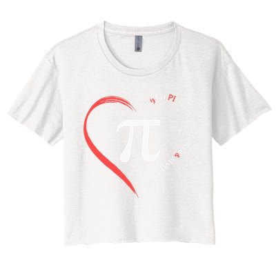 Pi Day Love Is Like Pi Valentines Math Teacher Crop Top