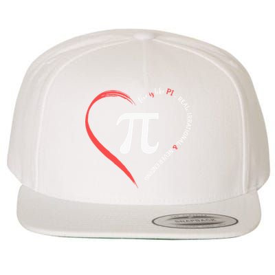 Pi Day Love Is Like Pi Valentines Math Teacher Wool Snapback Cap