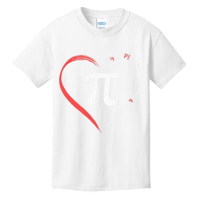 Pi Day Love Is Like Pi Valentines Math Teacher Kids T-Shirt