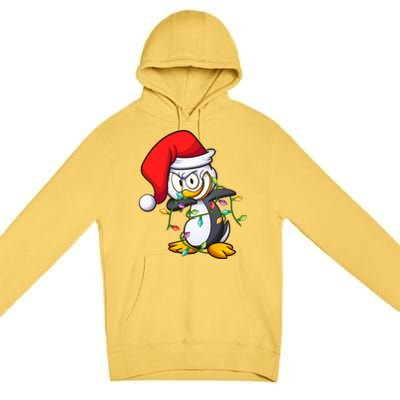 Penguin Dab Lover Matching Santa Penguin Dabbing Christmas Great Gift Premium Pullover Hoodie