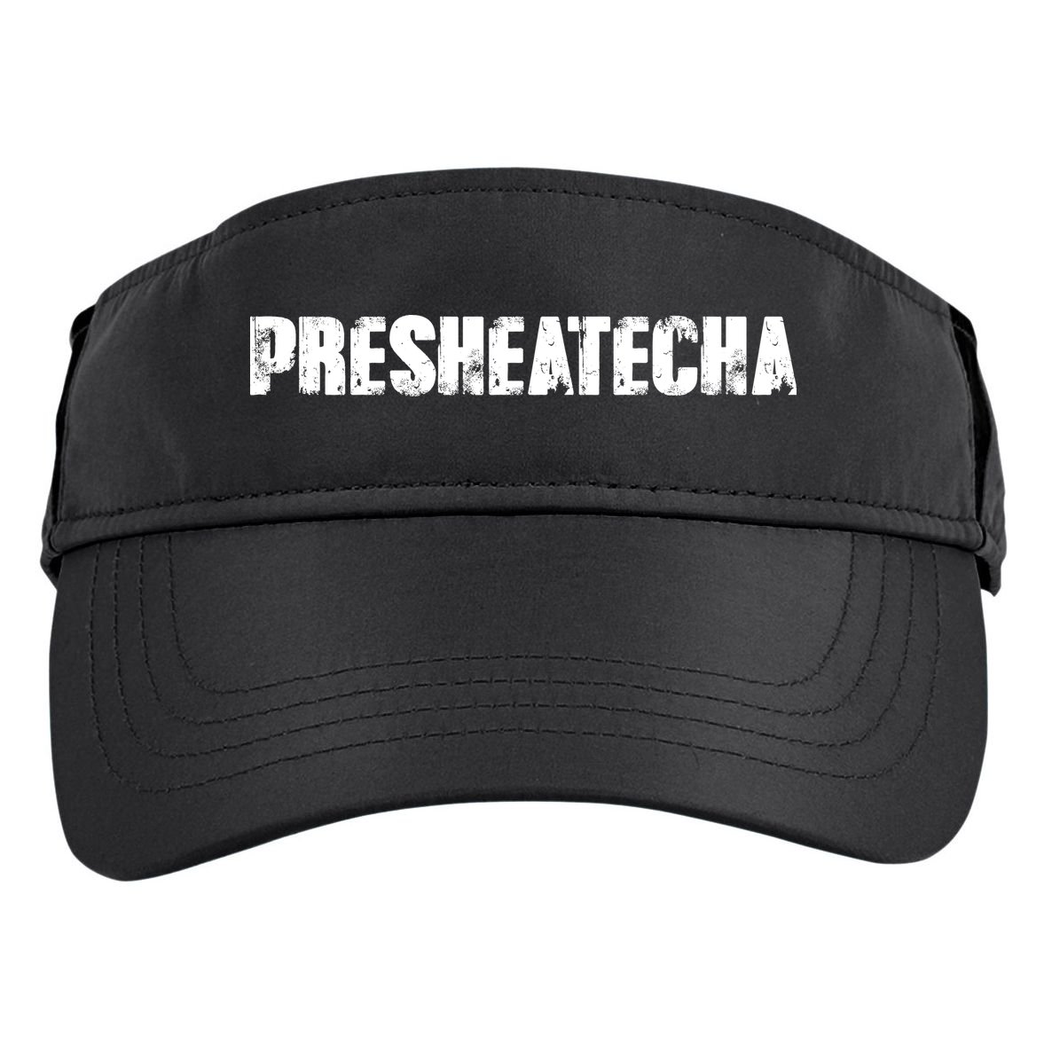 Presheatecha Distressed Logo Funny Word Adult Drive Performance Visor