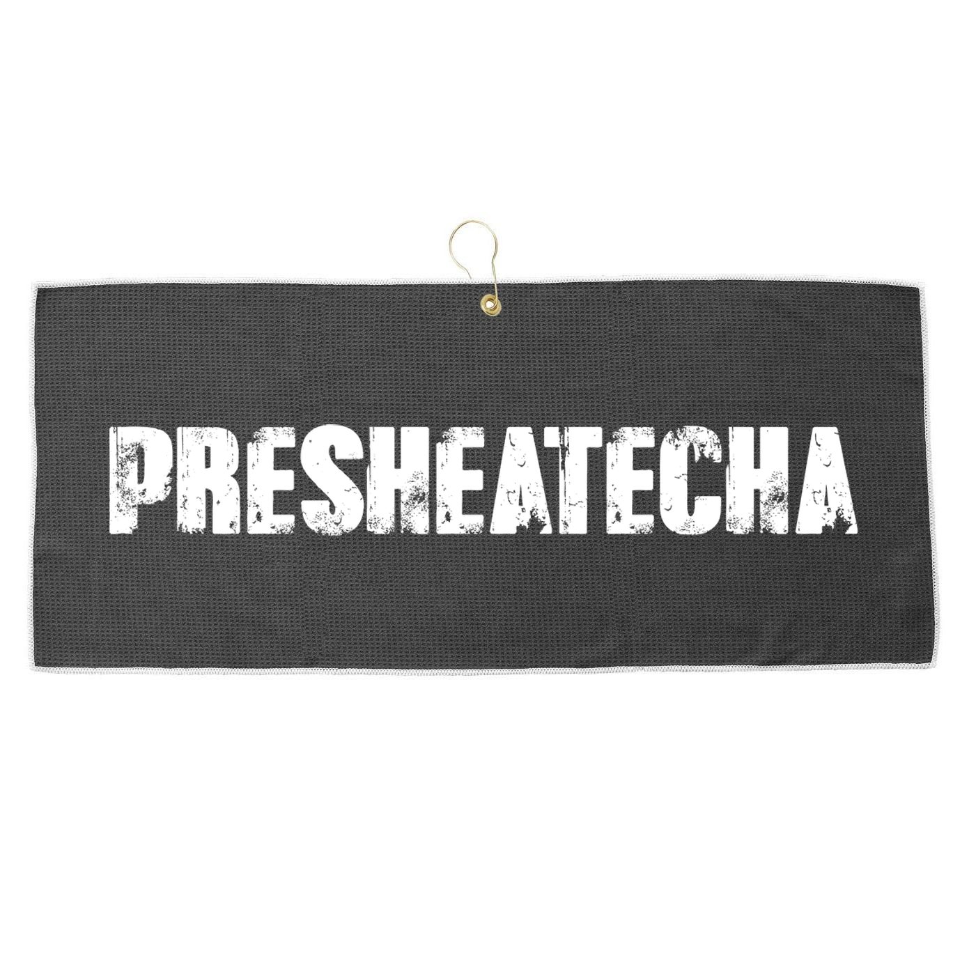 Presheatecha Distressed Logo Funny Word Large Microfiber Waffle Golf Towel