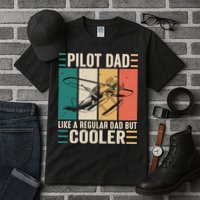Pilot Dad Like A Regular Dad But Cooler Pilot Dad Plane Captain Dad Tall T-Shirt
