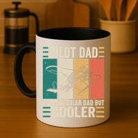 Pilot Dad Like A Regular Dad But Cooler Pilot Dad Plane Captain Dad Mug