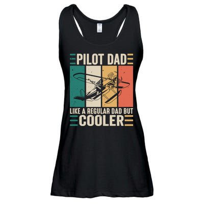 Pilot Dad Like A Regular Dad But Cooler Pilot Dad Plane Captain Dad Ladies Essential Flowy Tank