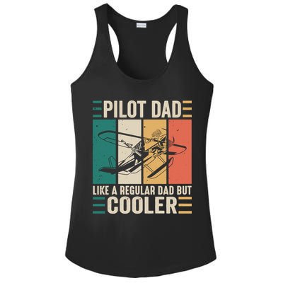 Pilot Dad Like A Regular Dad But Cooler Pilot Dad Plane Captain Dad Ladies PosiCharge Competitor Racerback Tank