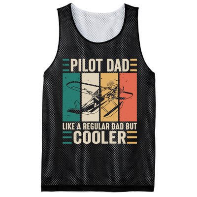 Pilot Dad Like A Regular Dad But Cooler Pilot Dad Plane Captain Dad Mesh Reversible Basketball Jersey Tank