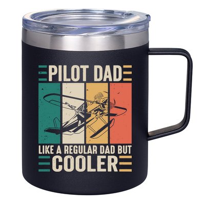 Pilot Dad Like A Regular Dad But Cooler Pilot Dad Plane Captain Dad 12oz Stainless Steel Coffee Mug
