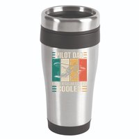 Pilot Dad Like A Regular Dad But Cooler Pilot Dad Plane Captain Dad 16oz Travel Tumbler