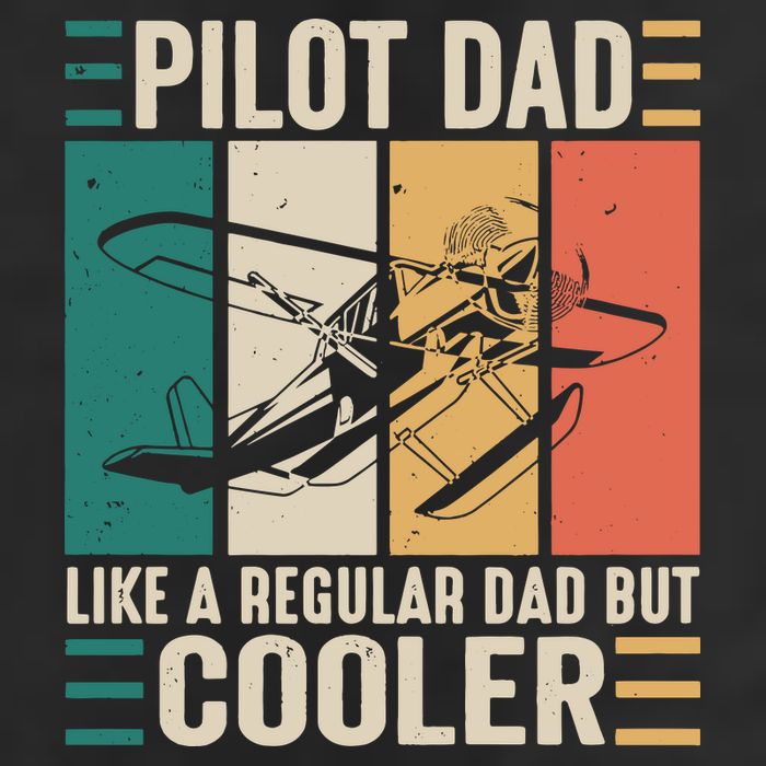 Pilot Dad Like A Regular Dad But Cooler Pilot Dad Plane Captain Dad 25L Jumbo Tote