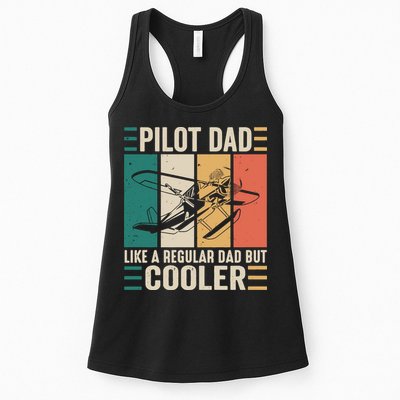 Pilot Dad Like A Regular Dad But Cooler Pilot Dad Plane Captain Dad Womens Tank Top