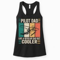 Pilot Dad Like A Regular Dad But Cooler Pilot Dad Plane Captain Dad Womens Tank Top