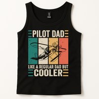 Pilot Dad Like A Regular Dad But Cooler Pilot Dad Plane Captain Dad Tank Top