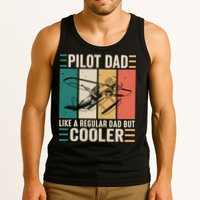Pilot Dad Like A Regular Dad But Cooler Pilot Dad Plane Captain Dad Tank Top