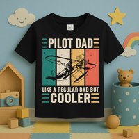 Pilot Dad Like A Regular Dad But Cooler Pilot Dad Plane Captain Dad Toddler T-Shirt