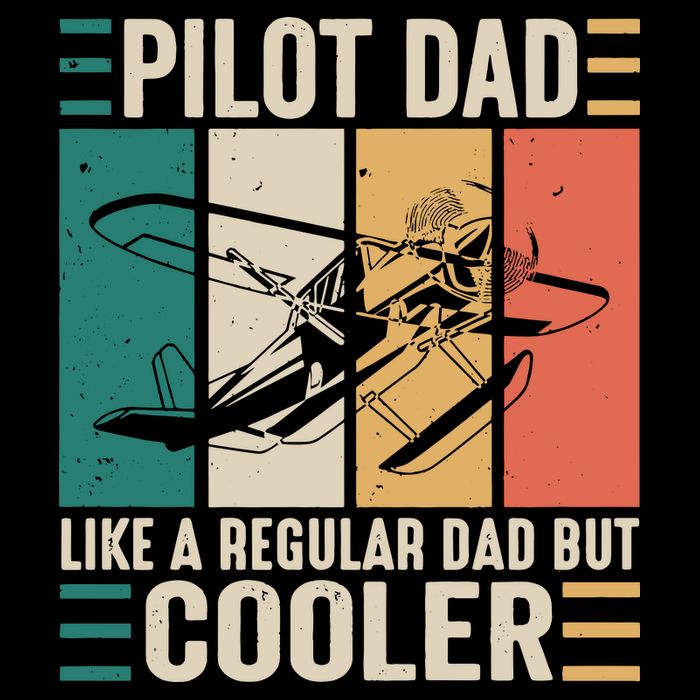 Pilot Dad Like A Regular Dad But Cooler Pilot Dad Plane Captain Dad Toddler T-Shirt