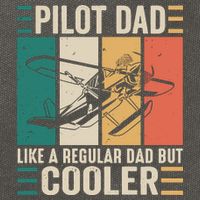 Pilot Dad Like A Regular Dad But Cooler Pilot Dad Plane Captain Dad Cotton Canvas Backpack