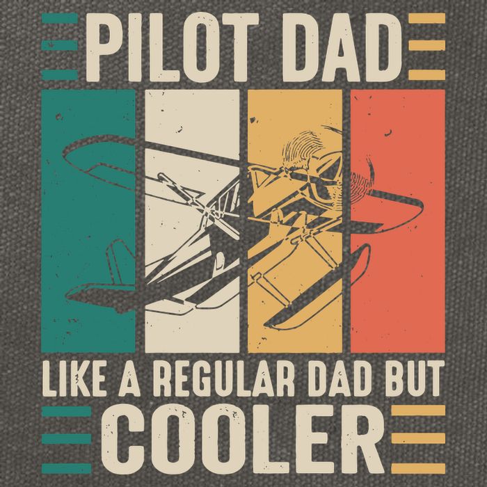 Pilot Dad Like A Regular Dad But Cooler Pilot Dad Plane Captain Dad Cotton Canvas Backpack