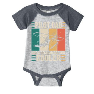 Pilot Dad Like A Regular Dad But Cooler Pilot Dad Plane Captain Dad Infant Baby Jersey Bodysuit