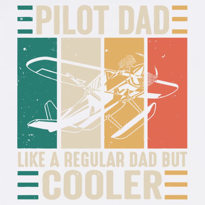 Pilot Dad Like A Regular Dad But Cooler Pilot Dad Plane Captain Dad Garment-Dyed Sweatshirt