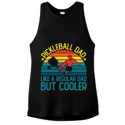 Pickleball Dad Like A Regular Dad But Cooler Pickleball Player Ladies PosiCharge Tri-Blend Wicking Tank