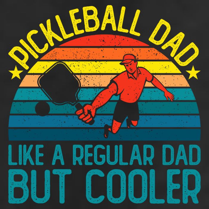 Pickleball Dad Like A Regular Dad But Cooler Pickleball Player 7 Panel Mesh Trucker Snapback Hat
