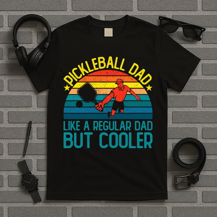 Pickleball Dad Like A Regular Dad But Cooler Pickleball Player T-Shirt