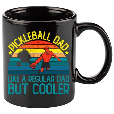 Pickleball Dad Like A Regular Dad But Cooler Pickleball Player 11oz C Handle Ceramic Mug