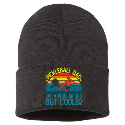 Pickleball Dad Like A Regular Dad But Cooler Pickleball Player Sustainable Knit Beanie