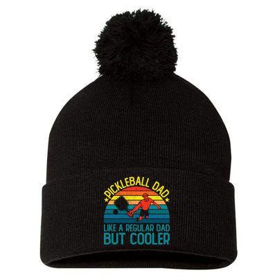 Pickleball Dad Like A Regular Dad But Cooler Pickleball Player Pom Pom 12in Knit Beanie