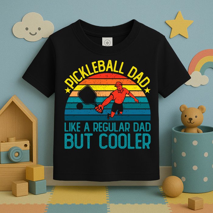 Pickleball Dad Like A Regular Dad But Cooler Pickleball Player Toddler T-Shirt