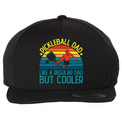 Pickleball Dad Like A Regular Dad But Cooler Pickleball Player Wool Snapback Cap