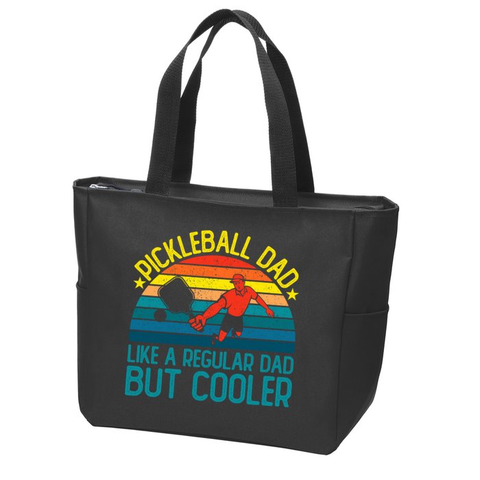 Pickleball Dad Like A Regular Dad But Cooler Pickleball Player Zip Tote Bag