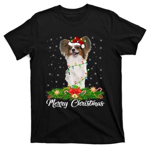 Papillon Dog Lover Matching Santa Hat Papillon Christmas Long Sleeve T-Shirt