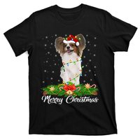 Papillon Dog Lover Matching Santa Hat Papillon Christmas Long Sleeve T-Shirt