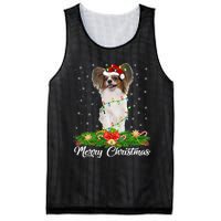 Papillon Dog Lover Matching Santa Hat Papillon Christmas Long Sleeve Mesh Reversible Basketball Jersey Tank