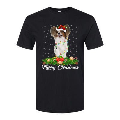 Papillon Dog Lover Matching Santa Hat Papillon Christmas Long Sleeve Softstyle CVC T-Shirt