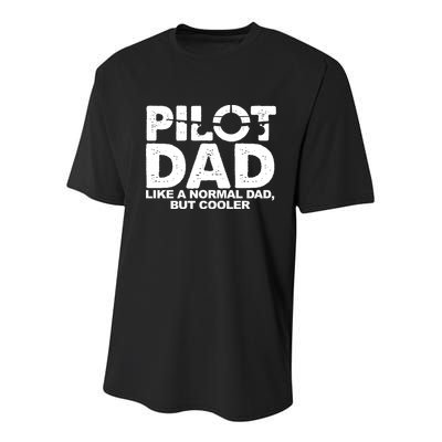 Pilot Dad Like A Normal Dad But Cooler Youth Performance Sprint T-Shirt