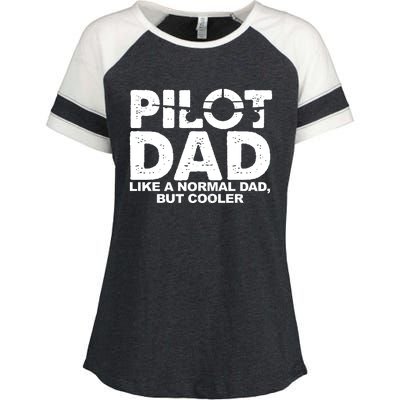 Pilot Dad Like A Normal Dad But Cooler Enza Ladies Jersey Colorblock Tee