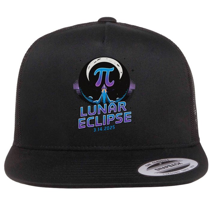 Pi Day Lunar Eclipse 3.14 Flat Bill Trucker Hat