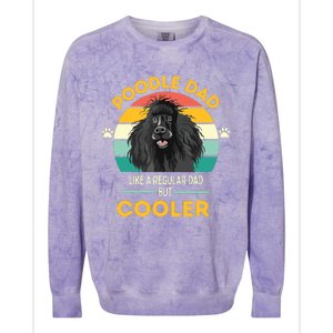 Poodle Dad Like A Regular Dad But Cooler Men Outfit Colorblast Crewneck Sweatshirt