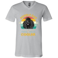 Poodle Dad Like A Regular Dad But Cooler Men Outfit V-Neck T-Shirt