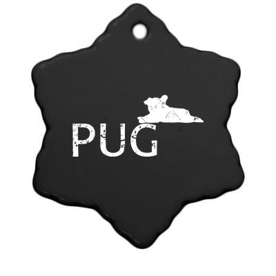 Pug Dog Lover Ceramic Star Ornament