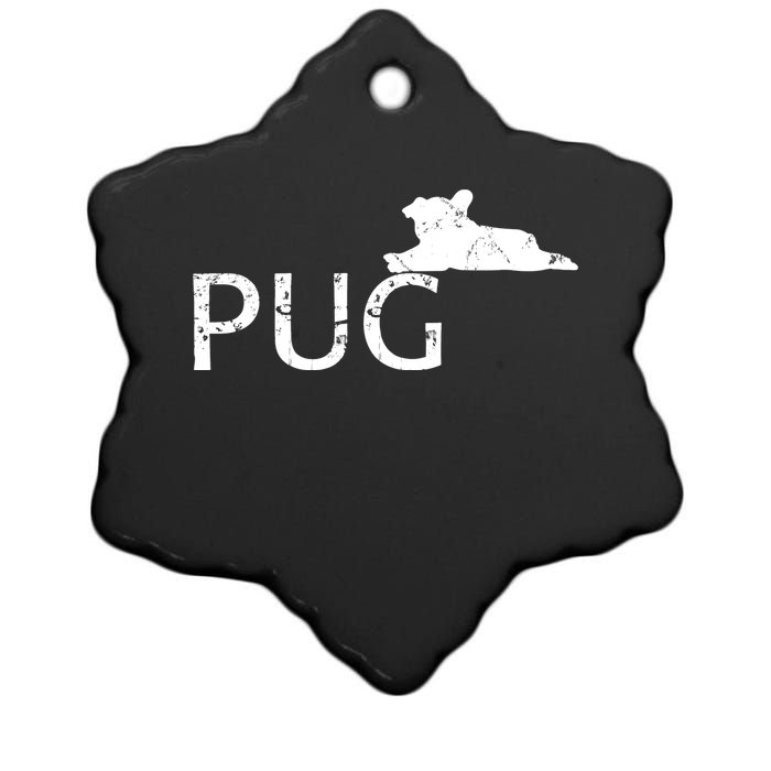 Pug Dog Lover Ceramic Star Ornament