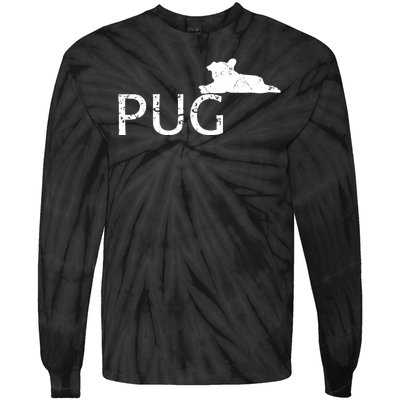 Pug Dog Lover Tie-Dye Long Sleeve Shirt